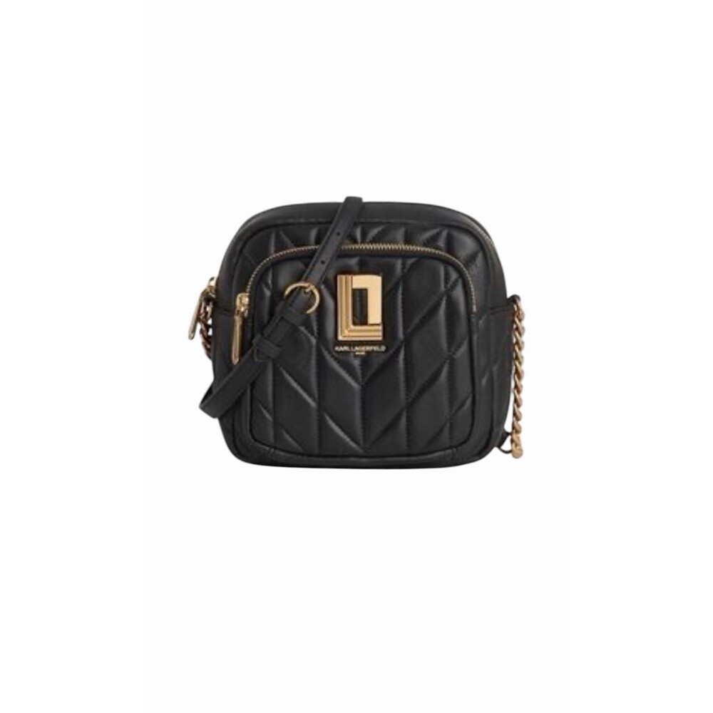 NWT Karl Lagerfeld Paris Lafayette Quilted Leather Camera Crossbody Bag